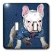 Dogs Bulldog - French Bulldog Puppy - Light Switch Covers - double toggle switch