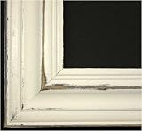 Wide Distressed White Picture Frame - Solid Wood-New, 10x13