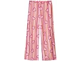 Life Is Good Girls Lounge Heart Stripes Pants Hot Fuchsia