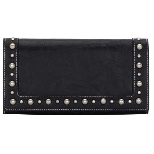 Faux Leather Wallet - Ladies - Black - Durango - Bandana