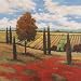 Chianti Country I by Kanayo Ede. ART PRINT ON CANVAS with 1 1/2 inch deep bars. 12.00 inches width by 12.00 inches height. Highest Quality Art Poster Print