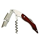 Waiters Corkscrew by True Fabrications - Natural Wood and Stainless Steel All-in-one Corkscrew, Bottle Opener and Foil Cutter