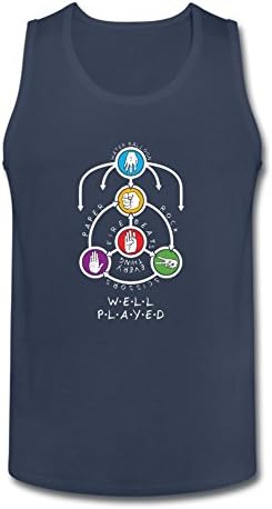 WUEUW Rock Paper Scissors Lizard Spock Funny Big Bang Theory Men's Vest Tank Top