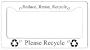Recycle License Plate Frame