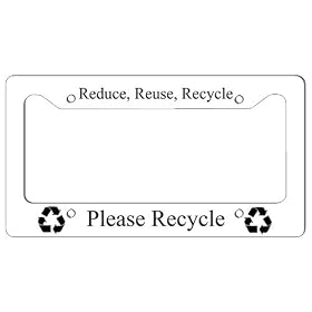 Recycle License Plate Frame