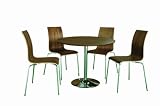 Soho Round Dining Set With 4 Chairs in Walnut 41PlzmNmKyL. SL160