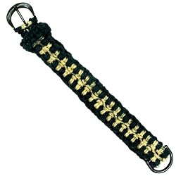 Braided Hemp Large Dog Collar - Natural/Green