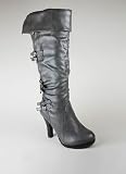 Crinkle Buckle Platform Boot