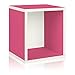 Way Basics Cube Plus Cubby Organizer (Tool-Free Assembly and Uniquely Crafted from Sustainable Non Toxic zBoard Paperboard), Pink
