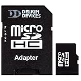 New High Quality Delkin 4GB microSD Memory Card w/SD Adapter