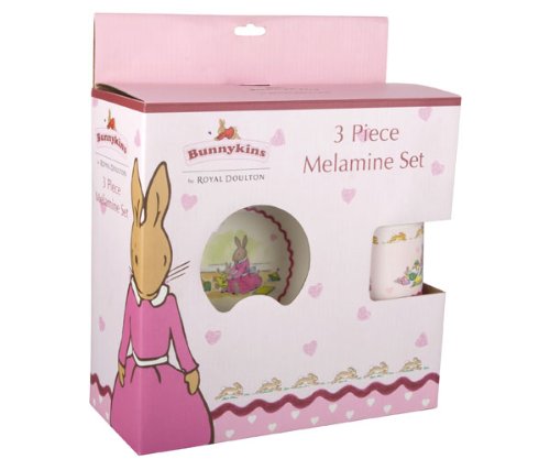 Great Gizmos Bunnykins 3 Piece Melamine Set (Sweetheart)