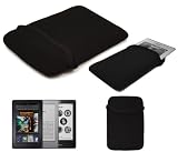 FoneM8® - Black Neoprene Body Glove Case Cover For Kindle Wi-Fi, 6" E Ink Display, Kindle Touch 3G Wi-Fi, Kindle Fire, Kindle Paperwhite, Kobo Touch
