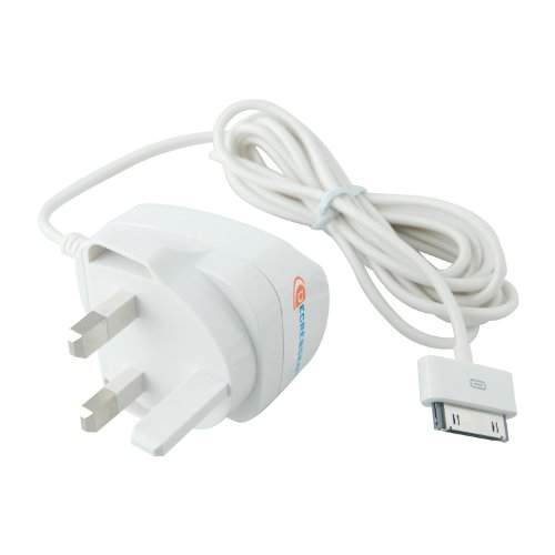 Mains Home AC Plug Battery Charger Lead Cable in White - CE Certified - Compatible with for ALL Apple iPod & iPhone 3GS S 4G iPod Touch iTouch Nano Classic i-Pod i-Phone