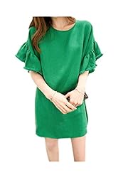 Cotton/Linen Stretchy Mini Dress 