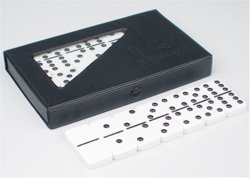 Childrens Toyshop  Toys : Double 6 Professional Black Dot Domino Set