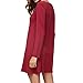 Cylyfmia Women's Casual Long Sleeve O Neck Casual Loose Solid Dress