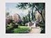 Abbey Garden by Art Fronckowiak. Size 5.48 inches width by 4.07 inches height. High Quality Art Poster Print