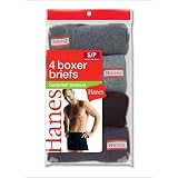 Mens Hanes 4 Pair ComfortSoft Boxer Briefs Asst Small