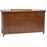 Mission Seven Drawer Dresser in Cherry