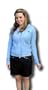 Venus Williams Blue Terry cloth Hoodie Sweatshirt Size Small