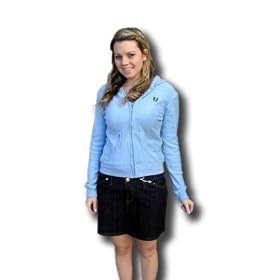 Venus Williams Blue Terry cloth Hoodie Sweatshirt Size Small