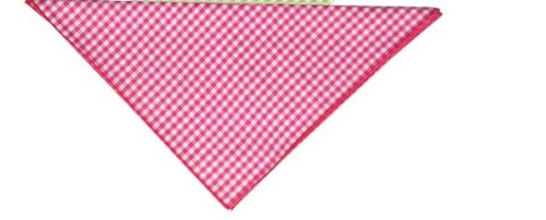 Aria 22-Inch Cotton Gingham Dog Bandanas, Magenta