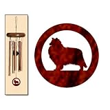 Rough Collie Wind Chimes X-SMALL Bronze