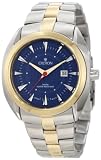 Croton Mens CN307288TTBL Blue Dial Two Tone Stainless Steel Watch