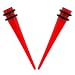 No Piercing Required - High Quality Red Acrylic Fake Tapers - Imitation 2G with Rubber Bands - Very Strong Magnets - Sold as a Pair