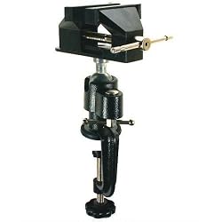 Table Vise Woodworking Bench Clamp-On Swivel Tool 3"