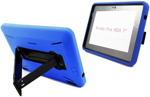 Flipstands Kindle Fire HDX 7" "Tough Grade" Shock Proof Case with Built in Stand and Stylus - Blue - Third Generation - 2013