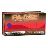 High Five Blaze Nitrile Exam Gloves - Orange