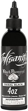 Inksanity Black Diamond Tribal Tattoo Ink 4 Ounce