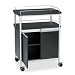 Mobile Beverage Cart with Locking Cabinet