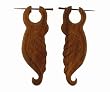 Natural Wood - Lupaypay - Tribal Earrings (63x22mm)