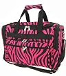 Hot Pink Black Zebra Duffle Dance Cheer Gym Bag 19"