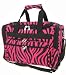 Hot Pink Black Zebra Duffle Dance Cheer Gym Bag 19"