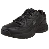 Skechers for Work Women's Marathon Lace-Up Sneaker,Black,8.5 M US