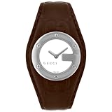 GUCCI Women's YA104539 104 Collection Bandeau Brown Leather Watch