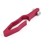 uxcell オートバイのケーブルクランプ　アルミ合金　ブルゴーニュ　37g　 5.5 x 1.5cm　10.5 x 2.1 x 1cm