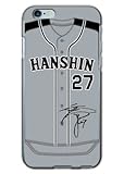 『27 秋山 拓巳』サイン入り！ 阪神タイガース iPhone6 iPhone6s ケース ユニフォーム柄(ビジター) カバー アイフォン6 SoftBank au docomo TL-STAR