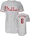 Shane Victorino Grey Majestic Authentic 2009 Road On-Field Philadelphia Phillies Jersey - 40