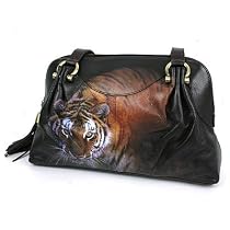 Icon Handbags -- Adele 2 Tiger Pleated Satchel -- Handbags