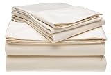 Pike Street 300-Thread-Count Egyptian Cotton Jacquard Queen Sheet Set, Pale Yellow