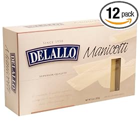 DeLallo Manicotti, 8-Ounce Units (Pack of 12)