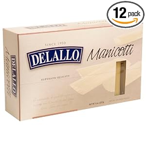DeLallo Manicotti, 8-Ounce Units (Pack of 12) by DeLallo
