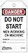 Master Lock "Danger - Do Not Start - Men Working On Machine" Tag, Plastic, 5-3/4" Height, 3" Width (Pack of 6) Master Lock "Danger - Do Not Start - Men Working On Machine" Tag, Plastic, 5-3/4" Height, 3" Width (Pack of 6)