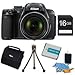 COOLPIX P520 18.1 MP 42x Zoom Digital Camera - Dark Grey with 16GB Memory Bundle. Bundle Includes 16GB Memory Card, Lithium Battery, Mini Table-top Tripod, Deluxe Carrying Case , and 3pc. Lens Cleaning Kit.