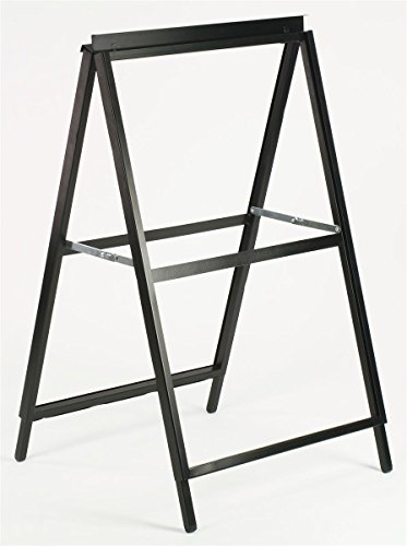 Displays2go A-Frame Sidewalk Sign for 22 x 28 Inches Poster Boards - Black/Steel (00810878021768)