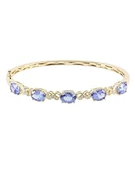 14K Tanzanite Bangle with Diamonds(NEW ARRIVAL)